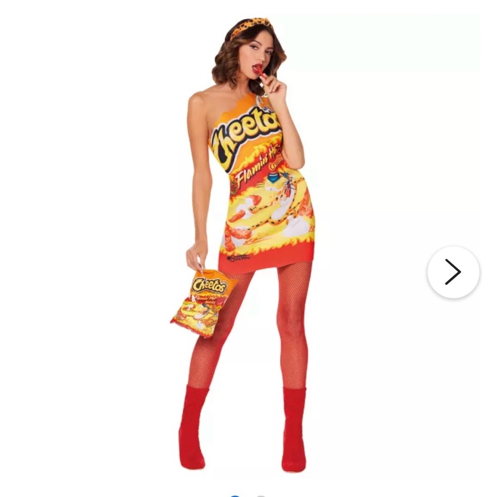 Brand new side L hot Cheetos dress and headband